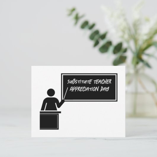 Onderwijsdag vervangen briefkaart (Staand voorkant)