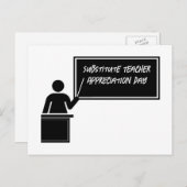 Onderwijsdag vervangen briefkaart (Voorkant / Achterkant)