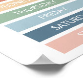 Onderwijsdagen van de week | Poster Homeschool (Hoek)