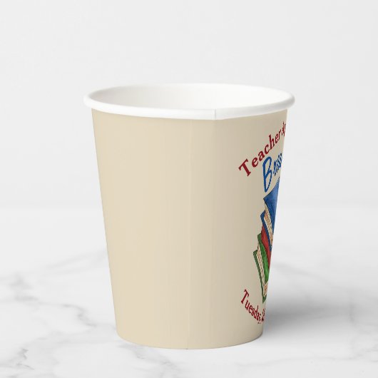 Onderwijsduur Breakfast Retirement Party Papieren Bekers (Rechts)