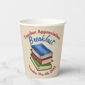 Onderwijsduur Breakfast Retirement Party Papieren Bekers (Voorkant)