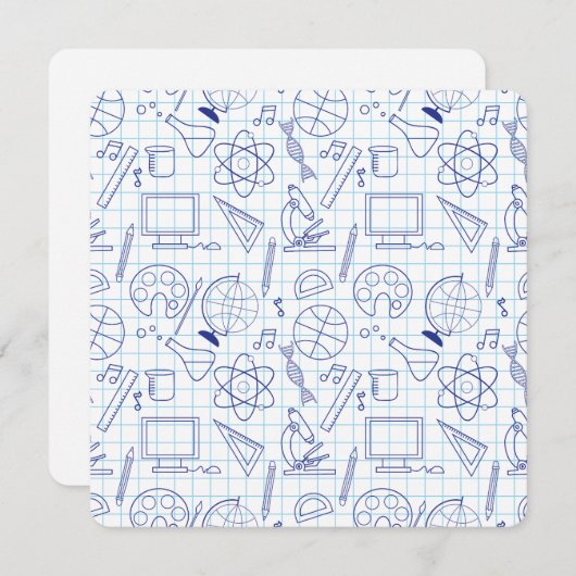 Onderwijselementen Wetenschap Schets Platte Kaart (Voorkant / Achterkant)