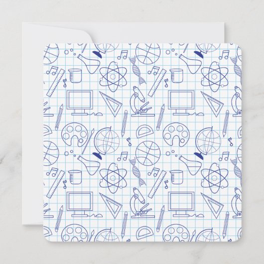 Onderwijselementen Wetenschap Schets Platte Kaart (Voorkant)