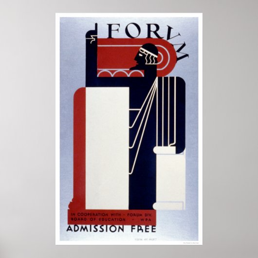 Onderwijsforum 1939 WPA Poster (Voorkant)