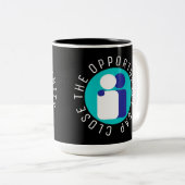 Onderwijshervorming "Sluit de kansenkloof" Tweekleurige Koffiemok (Voorkant rechts)