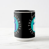 Onderwijshervorming "Sluit de kansenkloof" Tweekleurige Koffiemok (Center)