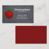 Onderwijsleraar Apple Chalkboard Visitekaartje (Voorkant / Achterkant)