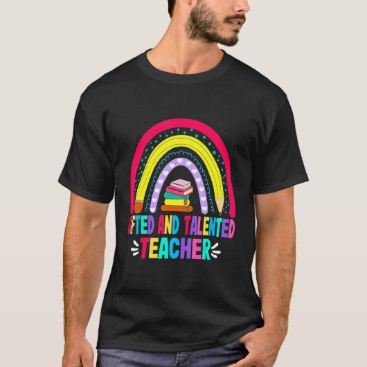 Onderwijsleraar en getalenteerde leraar t-shirt (Voorkant)