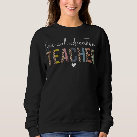 Onderwijsleraar Sped Ed Sped Leopard Boh Trui (Voorkant)