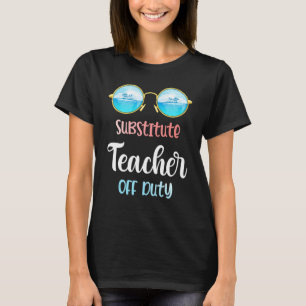 Onderwijsleraar uit dienst: Zonnezonnebril zomerva T-shirt