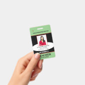 Onderwijsleraar Werknemer Fotonaam ID Badge (Handheld)