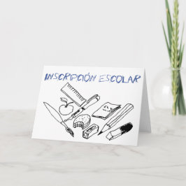 Onderwijsmateriaal op uitnodiging voor inschrijvin