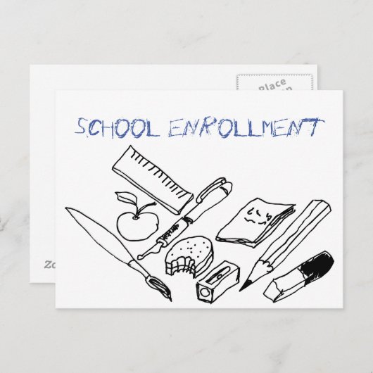 Onderwijsmateriaal op uitnodiging voor inschrijvin (Voorkant / Achterkant)