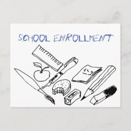 Onderwijsmateriaal op uitnodiging voor inschrijvin