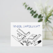 Onderwijsmateriaal op uitnodiging voor inschrijvin (Staand voorkant)