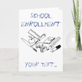 Onderwijsmateriaal op uitnodiging voor inschrijvin