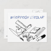 Onderwijsmateriaal op uitnodiging voor inschrijvin (Voorkant / Achterkant)