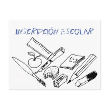 Onderwijsmateriaal op uitnodiging voor inschrijvin