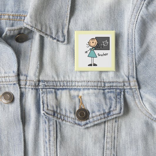 Onderwijsnummer Vierkante Button 5,1 Cm (In situ)