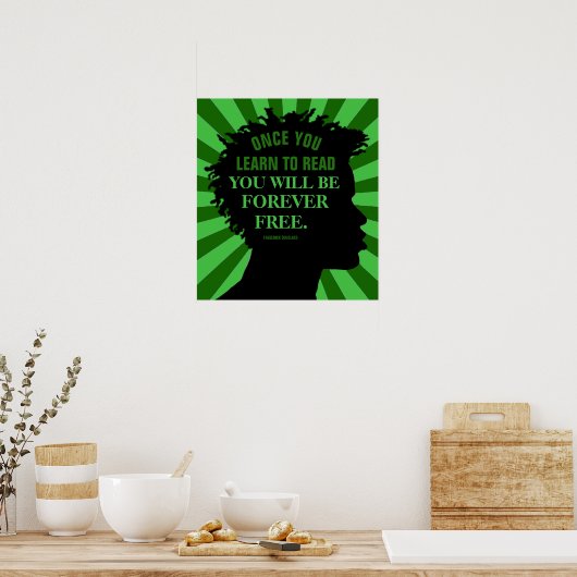 Onderwijsofferte van Frederick Douglass 18"X20" Poster (Keuken)