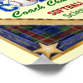 Onderwijsslipje voor Softball Coach - Poster voor  (Hoek)