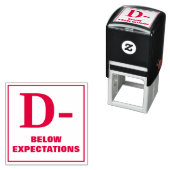 Onderwijsstempel: D-, ONDERSTAANDE VERWACHTINGEN Zelfinktende Stempel (In situ)