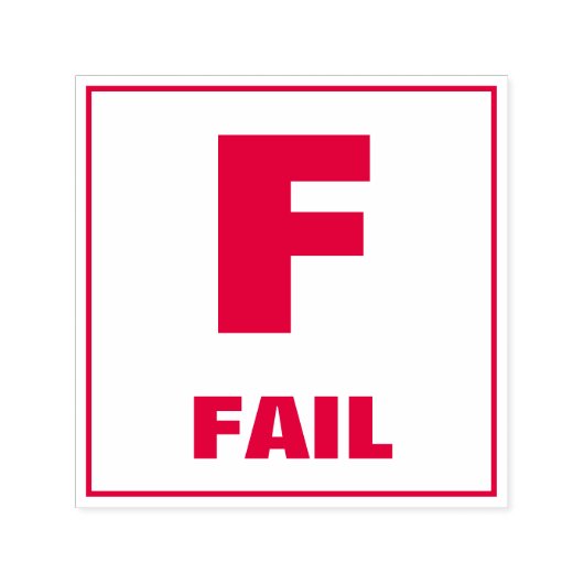 Onderwijsstempel: F - FAIL Zelfinktende Stempel (Design)
