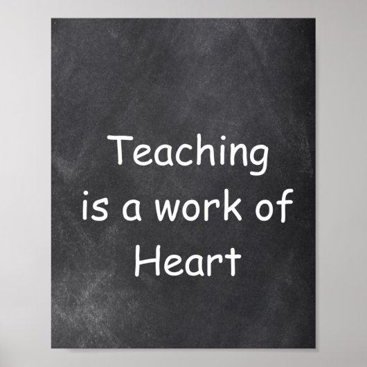Onderwijswerk Hart Chalkboard Klasse Decoratie (Voorkant)