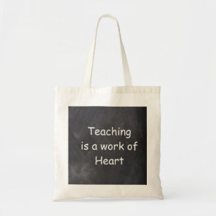 Onderwijswerk Hartleraar Chalkboard Gift Idee Tote Bag