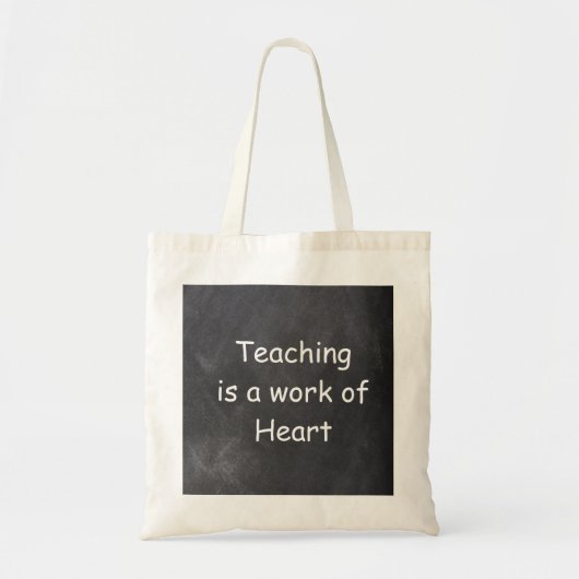 Onderwijswerk Hartleraar Chalkboard Gift Idee Tote Bag (Voorkant)
