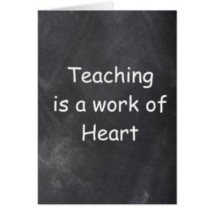 Onderwijswerk — Heart Chalkboard Design Cadeauidee