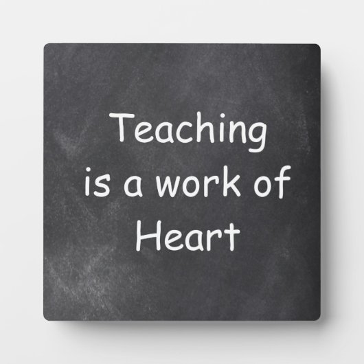 Onderwijswerk — Heart Chalkboard Design Cadeauidee Fotoplaat (Voorkant)