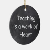 Onderwijswerk — Heart Chalkboard Design Cadeauidee Keramisch Ornament (Rechts)