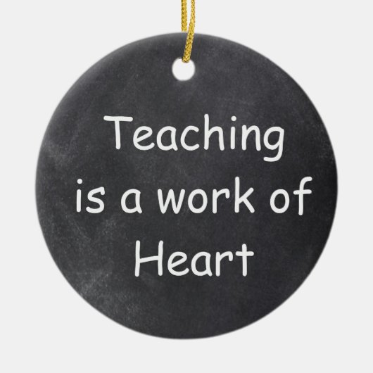 Onderwijswerk — Heart Chalkboard Design Cadeauidee Keramisch Ornament (Voorkant)