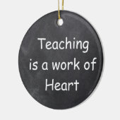 Onderwijswerk — Heart Chalkboard Design Cadeauidee Keramisch Ornament (Links)