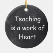 Onderwijswerk — Heart Chalkboard Design Cadeauidee Keramisch Ornament (Achterkant)