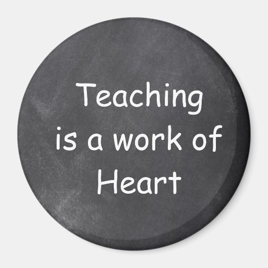 Onderwijswerk — Heart Chalkboard Design Cadeauidee Magneet (Voorkant)