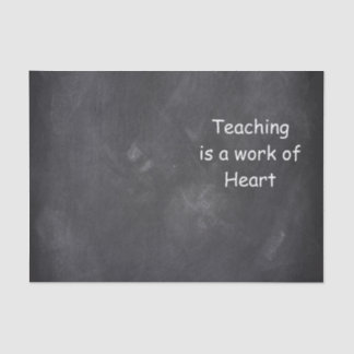 Onderwijswerk — Heart Chalkboard Design Cadeauidee Tissuepapier