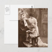  onderwijzen Briefkaart van de Muziek van Piano (Voorkant / Achterkant)