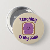 Onderwijzen is mijn Jam Button (Voorkant /achterkant)