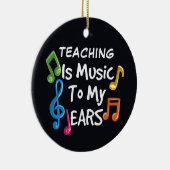 Onderwijzen is muziek naar mijn eigen oorlogen keramisch ornament (Rechts)