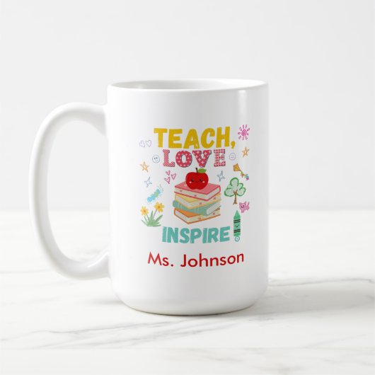 Onderwijzen, liefhebben, Mok inspireren - Perfect  (Links)