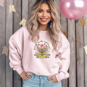 Onderwijzen. Liefs. Zie ze groeien. Elegant gepers Trui