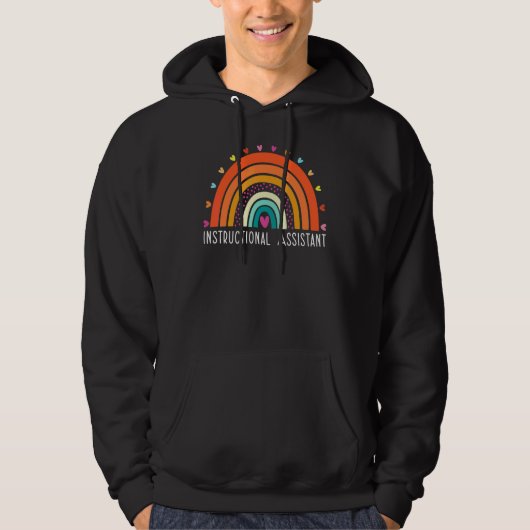 Onderwijzend Assistent Boho Regenboog Afstuderen A Hoodie (Voorkant)