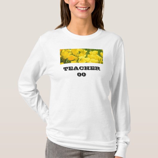 ONDERWIJZER 00 Nummer T-Shirts Aangepaste Tees Les (Voorkant)
