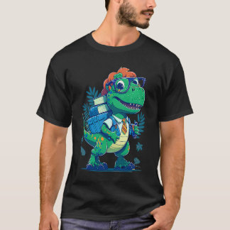 Onderwijzer Dinosaurus Pennen 100 Dagen School Ond T-shirt