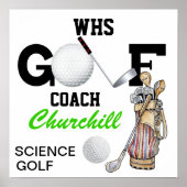 Onderwijzer Golf Coach Sign. Deuren Poster - SR (Voorkant)