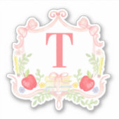 onderwijzer | School Crest Monogram Sticker (Voorkant)