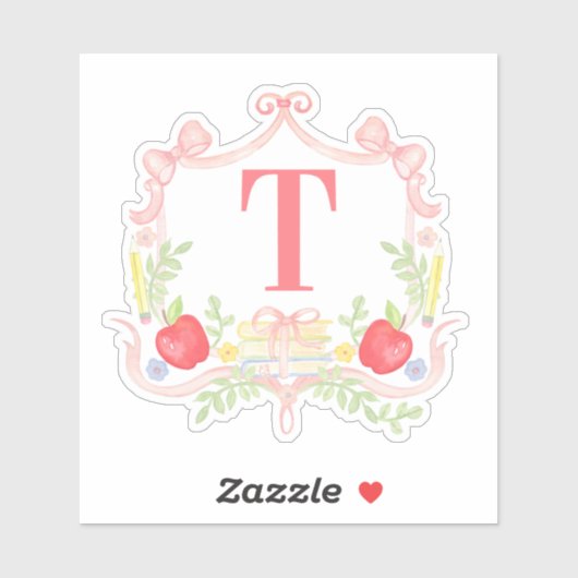 onderwijzer | School Crest Monogram Sticker (Vel)