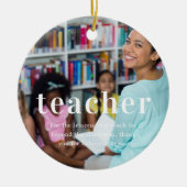 onderwijzer | Sentimentele foto KeepSake Kerstmis Keramisch Ornament (Voorkant)